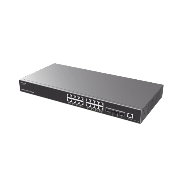 Switch Capa 3 Gigabit PoE+ Administrable / 16 puertos 10/100/1000 Mbps + 4 Puertos SFP+ 10G Uplink / Hasta 240W / Compatible con GWN Cloud.