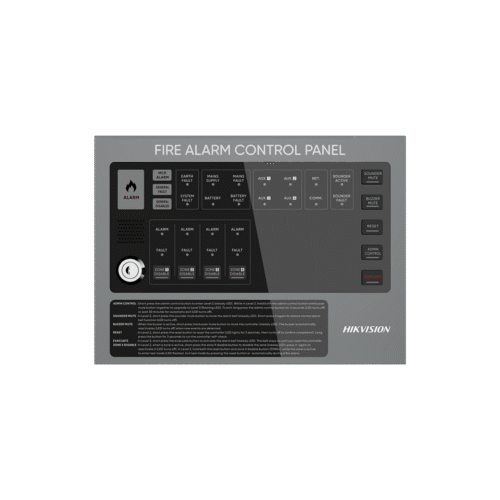 Panel de Control de Alarma contra Incendios Convencional / 4 Zonas / 32 Dispositivos por Zona / Comunicación RS485 / Ethernet / 85 dB Buzzer / Metal / Incluye 2 Baterías de 12V 2.2AH