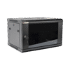 Gabinete PRECISION, Con Puerta de Cristal Templado, de 19in, 6UR, 450mm de Profundidad, Color Negro