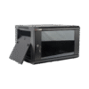 Gabinete PRECISION, Con Puerta de Cristal Templado, de 19in, 6UR, 450mm de Profundidad, Color Negro