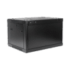 Gabinete PRECISION, Con Puerta de Cristal Templado, de 19in, 6UR, 450mm de Profundidad, Color Negro