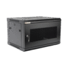Gabinetes PRECISION, Con Puerta Perforada, de 19in, 6UR, 450mm de Profundidad, Color Negro