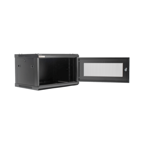 Gabinetes PRECISION, Con Puerta Perforada, de 19in, 6UR, 450mm de Profundidad, Color Negro