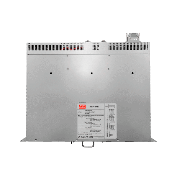 RCP1UT-l Gabinete de 1U de rack para fuentes industriales RCP-1000, soporta hasta 3 fuentes de poder industrial (Fuentes no Incluidas)