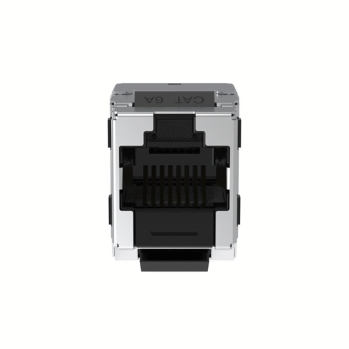 Paquete de 100 unidades del Jack Cat 6A blindado keystone color negro