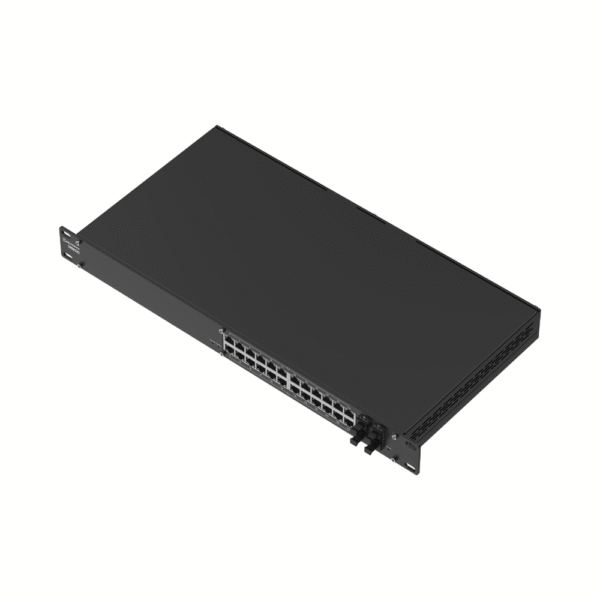 SWM282-l Switch Industrial Gestionado L2+, 24 Puertos Gigabit PoE+, 4 Puertos SFP, 300W PoE Budget, Rack 19", IP30, TSWOS