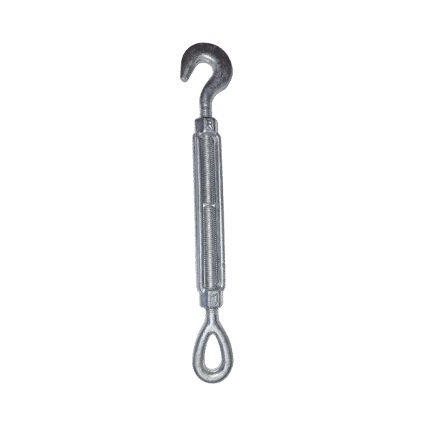 Tensor de 1/2" x 6" Acero Forjado OJO-GANCHO Galv. Inmersión en Caliente (Carga Max. 1000 Kg).
