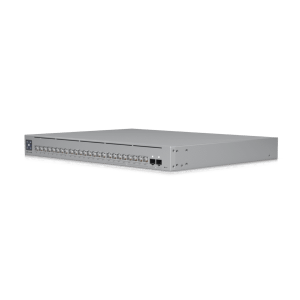 UniFi Switch USW-Pro-24-POE Gen2, con funciones capa 3, de 24 puertos PoE 802.3at/bt + 2 puertos 1/10G SFP+, 400W, pantalla informativa