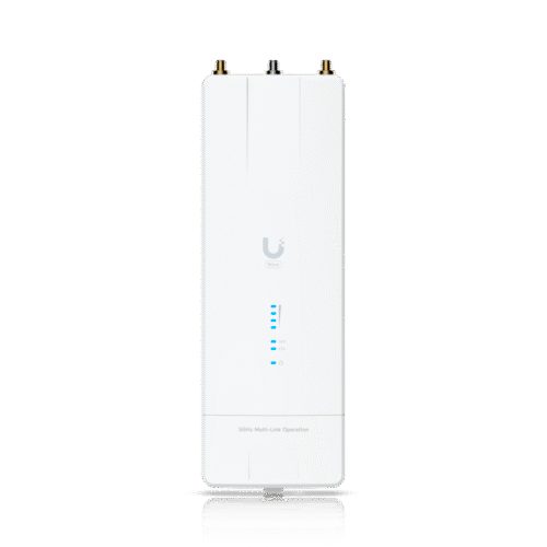 Radio Conectorizado Wave MLO para enlaces PTP Backhaul / Con tecnología 802.3be y Perforación de Canal para ambientes ruidosos / 5180-5825 MHz / 5+ Gbps / Radio dedicado para análisis del espectro / (1) RJ45 10G / (1) SFP+ 10G /