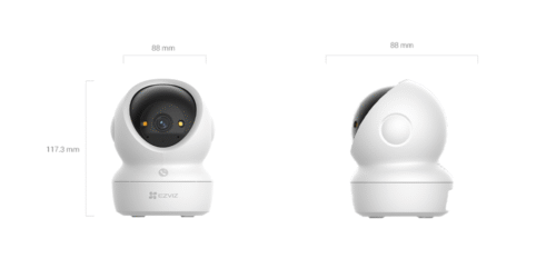 CSH6C_8MP-l Cámara Wifi PT / 4K 8 MP / Lente 4 mm / Detección de Formas Humanas con IA / WiFi Doble Banda / Visión Nocturna IR 10 m / Ethernet RJ45 / microSD 512 GB / H.265