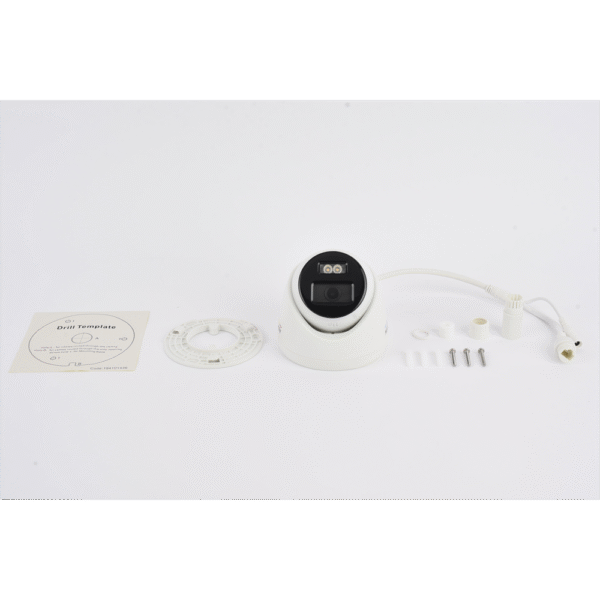 Turret IP 4 Megapixel / Imagen a Color 24/7 / PoE / Lente 2.8 mm / Luz Blanca 30 mts / Exterior IP67 / WDR 120 dB / H.265+ / Onvif