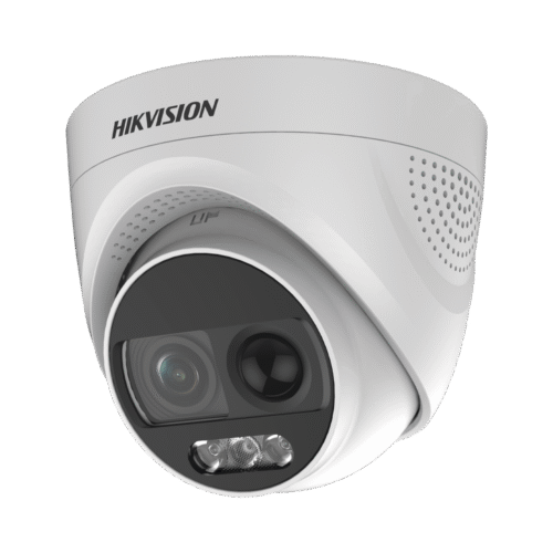 DS2CE72DFTPIRXOF28-l Domo TURBOHD 2 Megapixel (1080p) / Imagen a color 24/7 / Lente 2.8 mm / Luz Blanca 20 mts / Exterior IP67 / WDR 130dB / Sensor PIR / Salida de alarma