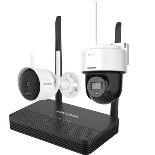 KIT 1 Cámara Bala 2 Megapíxeles / 1 Cámara Domo PT 2 Megapixeles / 1 Grabadora Wi-Fi / Hasta 512 GB de Almacenamiento (No incluye Memoria SD) / Incluye Fuente y Cable RJ45