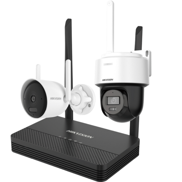 DSJ142INKS422WBPH-l KIT 1 Cámara Bala 2 Megapíxeles / 1 Cámara Domo PT 2 Megapixeles / 1 Grabadora Wi-Fi / Hasta 512 GB de Almacenamiento (No incluye Memoria SD) / Incluye Fuente y Cable RJ45
