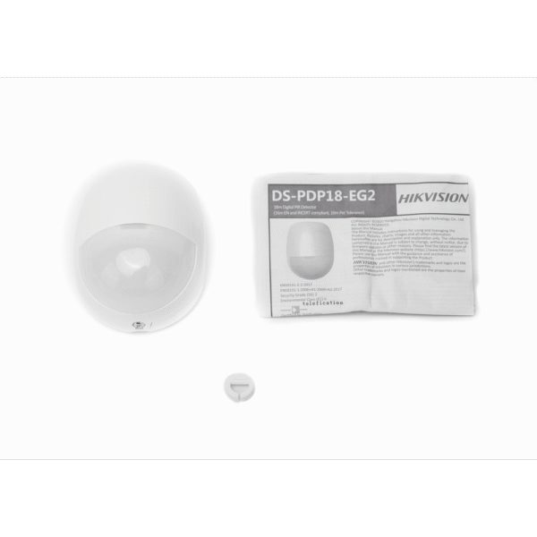 DSPDP18EG2P-AD-1-l Detector PIR Cableado para Interior / Inmunidad a Mascotas / Rango de Detección de 18 mts / Angulo de 85.9° de Cobertura