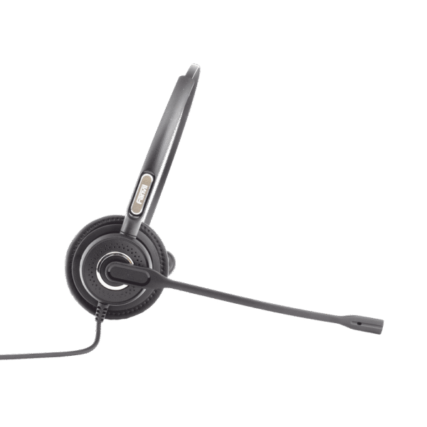 HT201-LAT-DER-l Diadema monoaural con tecnología antishock para teléfonos IP FANVIL y Polycom con micrófono de cancelación de ruido, larga durabilidad