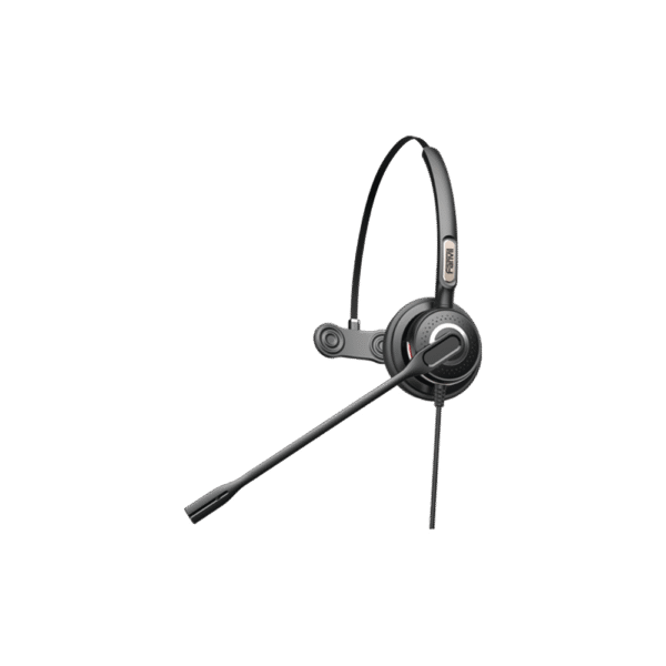 HT201-l Diadema monoaural con tecnología antishock para teléfonos IP FANVIL y Polycom con micrófono de cancelación de ruido, larga durabilidad