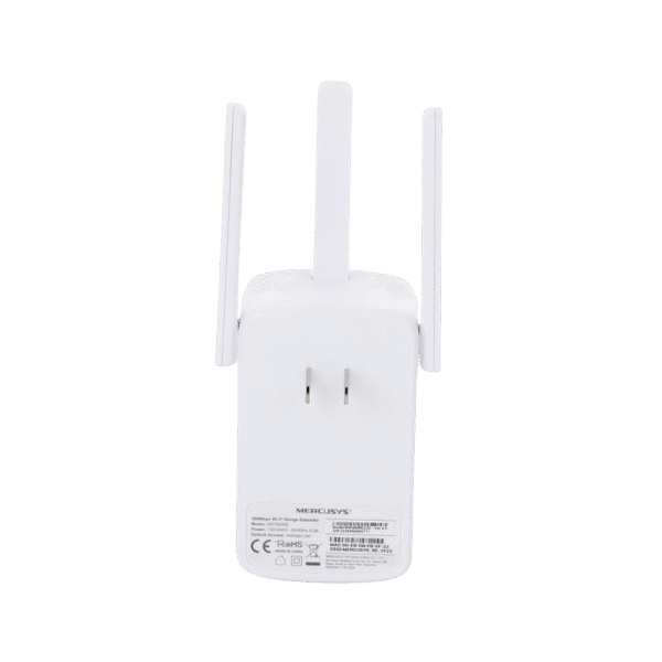 Repetidor / Extensor de Cobertura WiFi N, 300 Mbps, 2.4 GHz y 3 antenas externas.