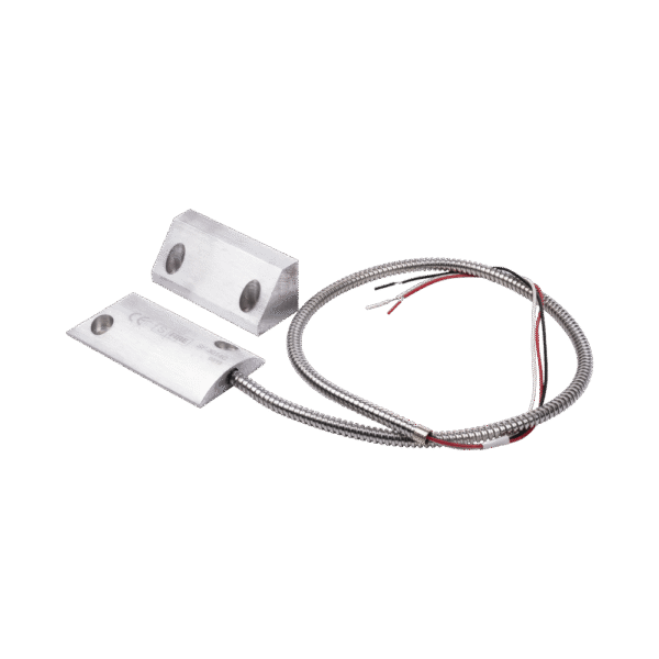 SF3014C-AD-1-l Contacto Magnético para Piso, Salida Dual NC/NA, GAP 75mm, Cubierta de Aluminio con 55cm de Cable Blindado