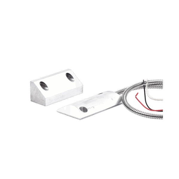 SF3014C-AD-2-l Contacto Magnético para Piso, Salida Dual NC/NA, GAP 75mm, Cubierta de Aluminio con 55cm de Cable Blindado
