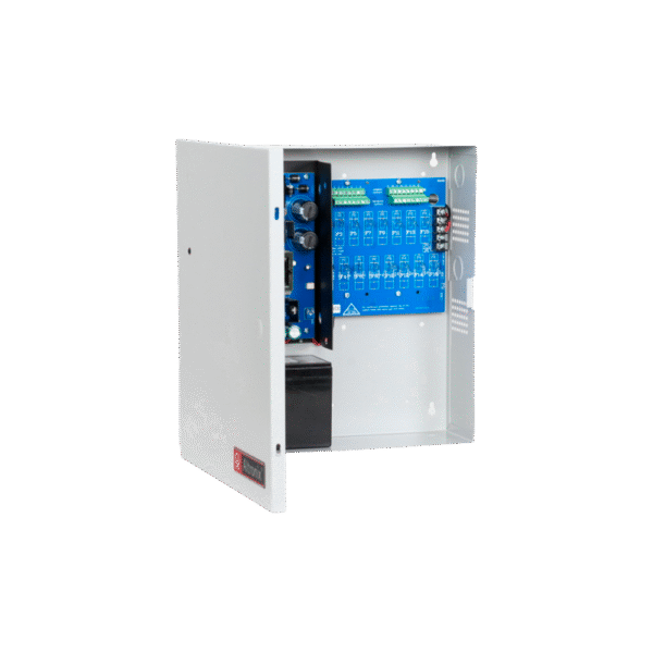 SMP10PM12P16CB-l Fuente de Poder / Cargador 12VDC / 10A / 115VAC / 50-60Hz / 16 Salidas / Protección Por Fusibles / Compatibles con Baterías SLA-Gel