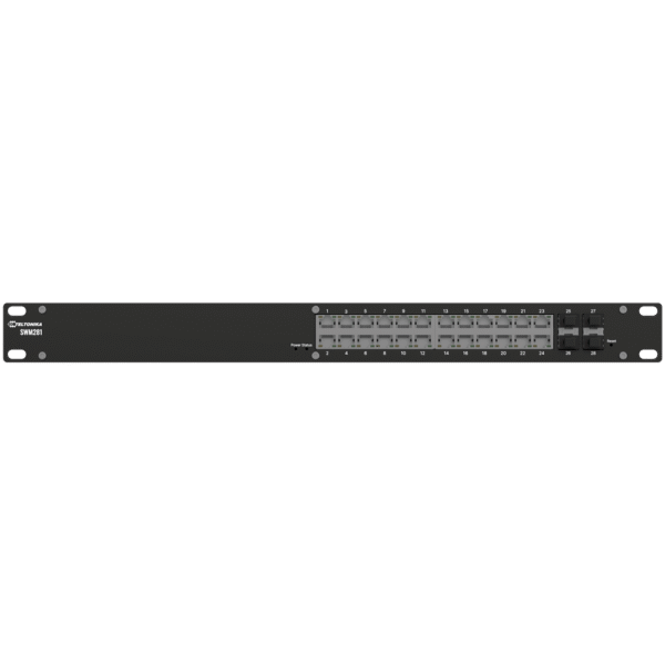 Switch Industrial Administrado L2+, 24 Puertos Gigabit Ethernet, 4 Puertos SFP, Ancho de Banda 56 Gbps, IP30, Rack Mount, PROFINET Opcional, TSWOS