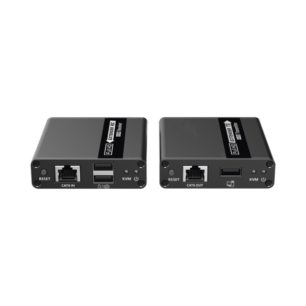 TT223KVM-AD-1-l Kit extensor KVM (HDMI y USB) hasta 70 metros / Resolución 1080P @ 60 Hz/ Cat 6, 6a y 7 / CERO LATENCIA / HDR / Salida Loop / Uso 24/7 / Salida de audio de 3.5mm / Transmite el Video y Controla tu DVR vía USB a distancia.