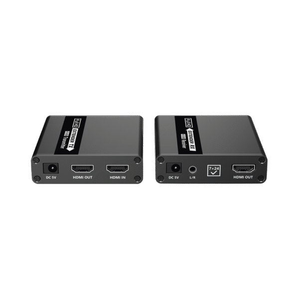 TT223KVM-LAT-DER-l Kit extensor KVM (HDMI y USB) hasta 70 metros / Resolución 1080P @ 60 Hz/ Cat 6, 6a y 7 / CERO LATENCIA / HDR / Salida Loop / Uso 24/7 / Salida de audio de 3.5mm / Transmite el Video y Controla tu DVR vía USB a distancia.