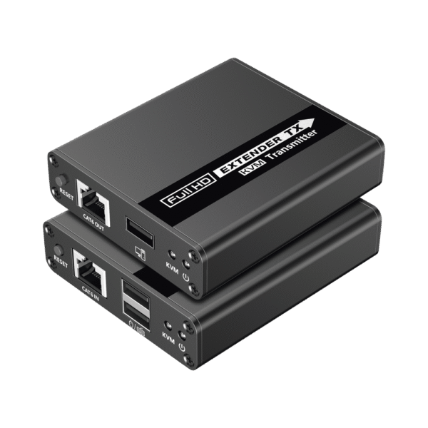 TT223KVM-l Kit extensor KVM (HDMI y USB) hasta 70 metros / Resolución 1080P @ 60 Hz/ Cat 6, 6a y 7 / CERO LATENCIA / HDR / Salida Loop / Uso 24/7 / Salida de audio de 3.5mm / Transmite el Video y Controla tu DVR vía USB a distancia.