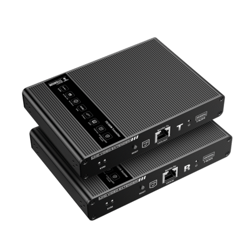 Kit extensor KVM (HDMI y USB) hasta 70 metros / Resolución 4K @ 60 Hz/ Cat 6, 6a y 7 / CERO LATENCIA / HDR10 / Salida Loop / IR bidireccional / Uso 24/7 / Transmite el Video y Controla tu DVR vía USB a distancia.