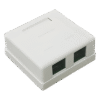 Caja de pared con Jack UTP Cat5e y Jack RJ11 telefónico