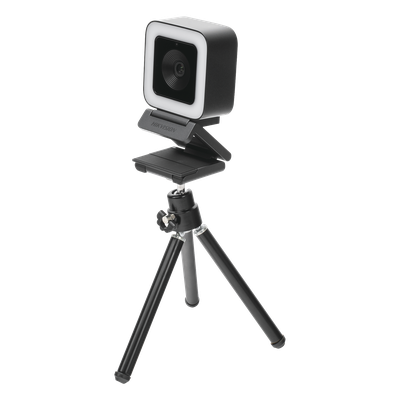 Cámara Web ALTA DENIFICIÓN (1080p) / Aro de Luz Interconstruido / Gran Angular / Micrófono Integrado / Conector USB de 2 mts / Fácil de Instalar / Reducción de Ruido Inteligente