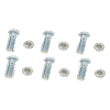 Paquete de 6 tornillos con tuercas de acero inoxidable 1/4 x 1 1/4”.