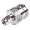 Adaptador en Linea de Conector SMA Macho a N Hembra, Niquel/ Oro/ Teflón.