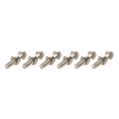 Paquete de 6 tornillos con tuercas de acero inoxidable 1/4 x 1 1/4”.
