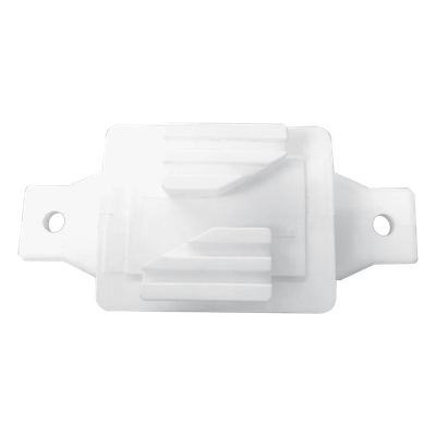 Aislador de Paso Blanco reforzado para cercos eléctricos, resistente al clima extremoso