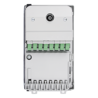 Caja Terminal de Fibra Óptica para instalación en interior, montaje en pared, 8 acopladores SC/APC monomodo, hasta 24 empalmes