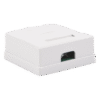 Caja de pared con Jack UTP Cat5e y Jack RJ11 telefónico