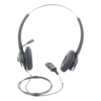 sec_5_1S400-11 Diadema binaudal (duo) con tecnología antishock para teléfonos IP FANVIL y Polycom con micrófono de cancelación de ruido, larga durabilidad
