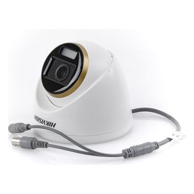 Turret TURBOHD 4K / Imagen a color 24/7 / Lente 2.8 mm / Luz Blanca 40 mts / Exterior IP67 / WDR 130 dB