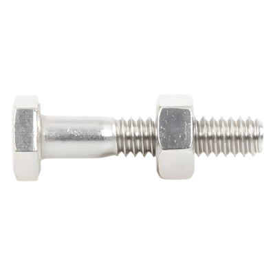 Paquete de 6 tornillos con tuercas de acero inoxidable 1/4 x 1 1/4”.