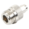 Adaptador en Linea de Conector SMA Macho a N Hembra, Niquel/ Oro/ Teflón.