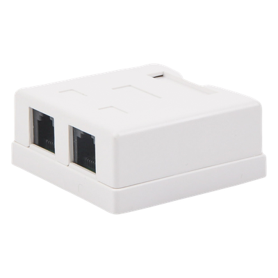 Caja de pared con Jack UTP Cat5e y Jack RJ11 telefónico