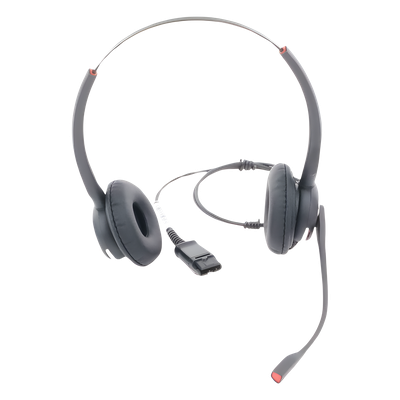 sec_5_3S400-7 Diadema binaudal (duo) con tecnología antishock para teléfonos IP FANVIL y Polycom con micrófono de cancelación de ruido, larga durabilidad