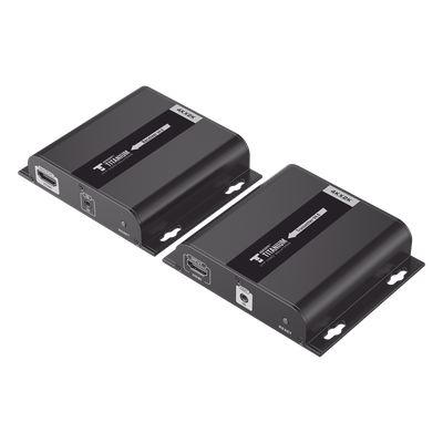 Kit Extensor HDMI para distancias de 120 metros / Resolución 4K @ 30Hz / Cat 5e/6 / Soporta conexión Uno a Uno y Uno a Muchos / Soporta hasta 253 Rx / Salida Loop / Baja Latencia / Uso 24/7 / Soporta HDbitT / Compatible con Switch Gigabit