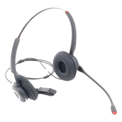sec_5_4S400-4 Diadema binaudal (duo) con tecnología antishock para teléfonos IP FANVIL y Polycom con micrófono de cancelación de ruido, larga durabilidad