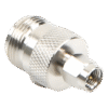 Adaptador en Linea de Conector SMA Macho a N Hembra, Niquel/ Oro/ Teflón.