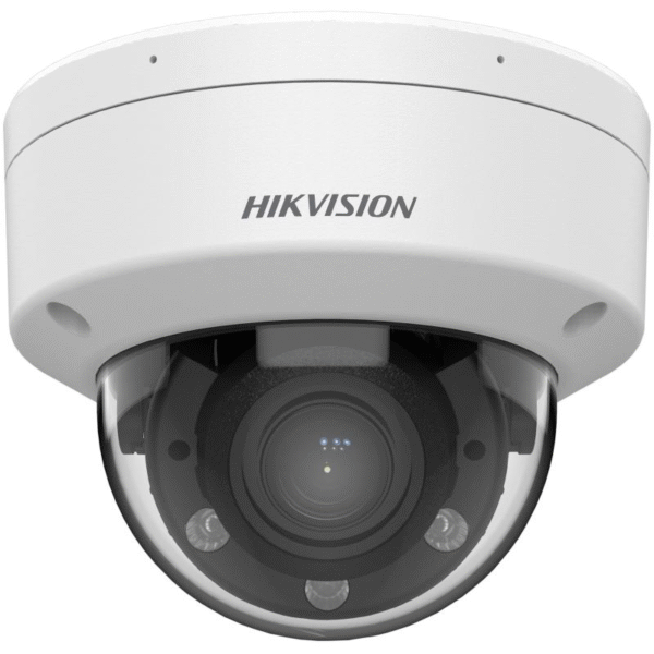 DS2CD1723G2LIZU-l Cámara Domo IP Varifocal Motorizada 2 MP / Smart Hybrid Light / Lente 2.8 a 12 mm / IR y Luz Blanca hasta 30 m / Micrófono Integrado / Detección Humana y Vehicular / IP67 IK08 / dWDR / H.265+