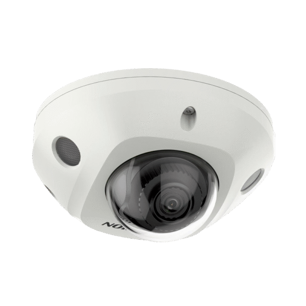 DS2CD2523G2ISD-LAT-IZQ-l Mini Domo IP 2 Megapixel / Lente 2.8 mm / 15 mts IR EXIR /Exterior IP66 / IK08 / PoE / Entrada y salida de Audio y Alarmas / H.265+ / Videoanaliticos Integrados / Onvif / MicroSD