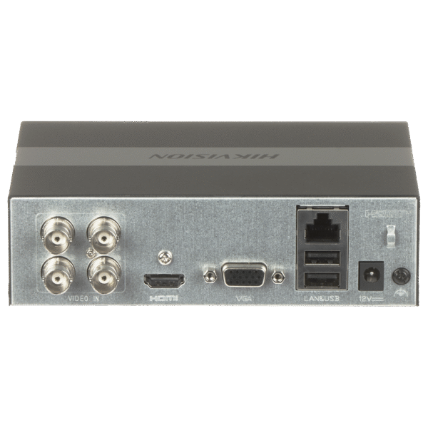 DVR 2 Megapixel (1080P) Lite / 4 Canales TURBOHD + 1 Canal IP / Disco Duro eSSD Incluido (960 GB) / H.265+ / ACUSENSE Lite / Diseño Ultra Compacto / Extra Silencioso / Audio por Coaxitrion